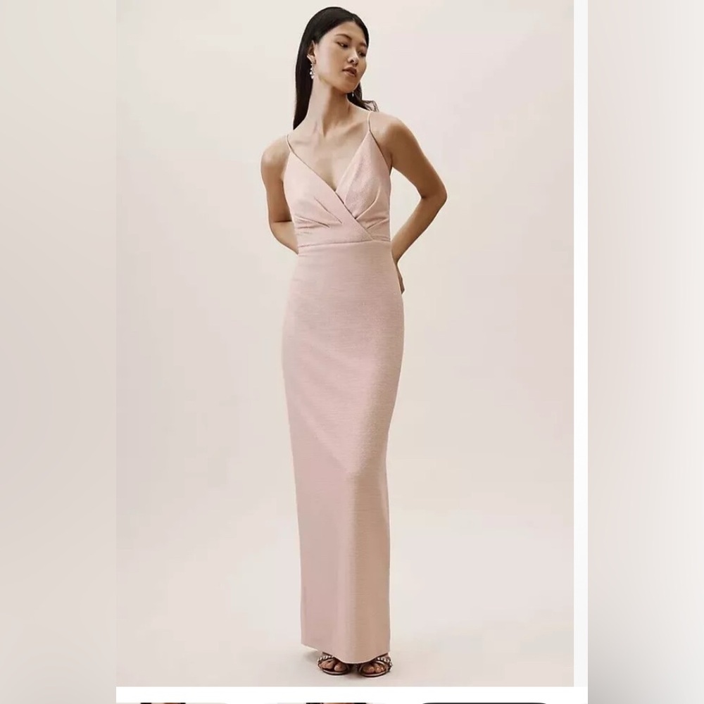 Adrianna Papell Blush Pink Spaghetti Strap Maxi Dress